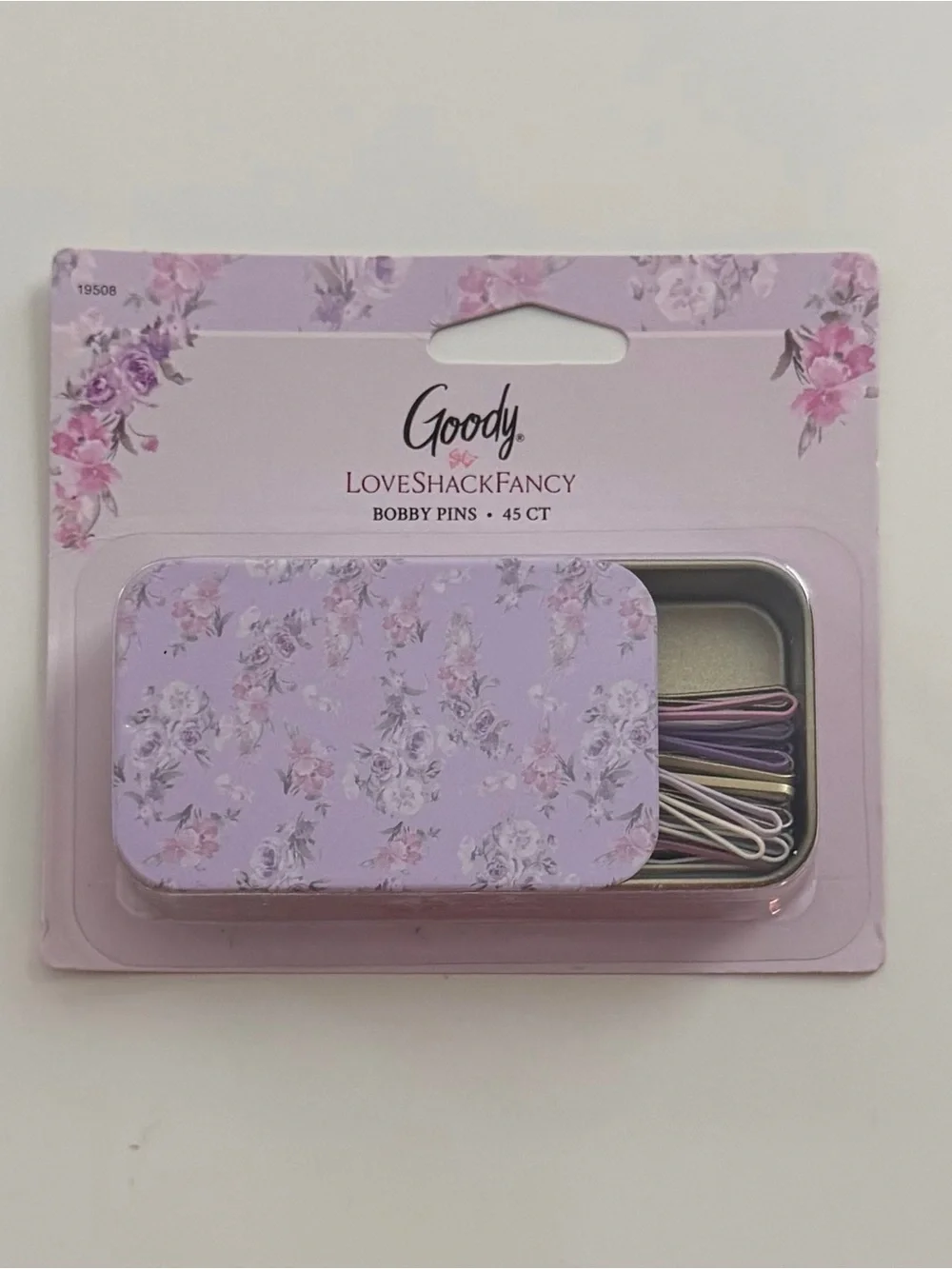 LoveShackFancy x Target Goody Happy Thoughts Bobby Pin Matchbox Tin - Hibiscus